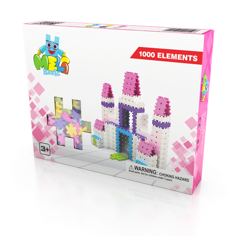 Meli, Basic Girls, klocki konstrukcyjne, 1000 elementów