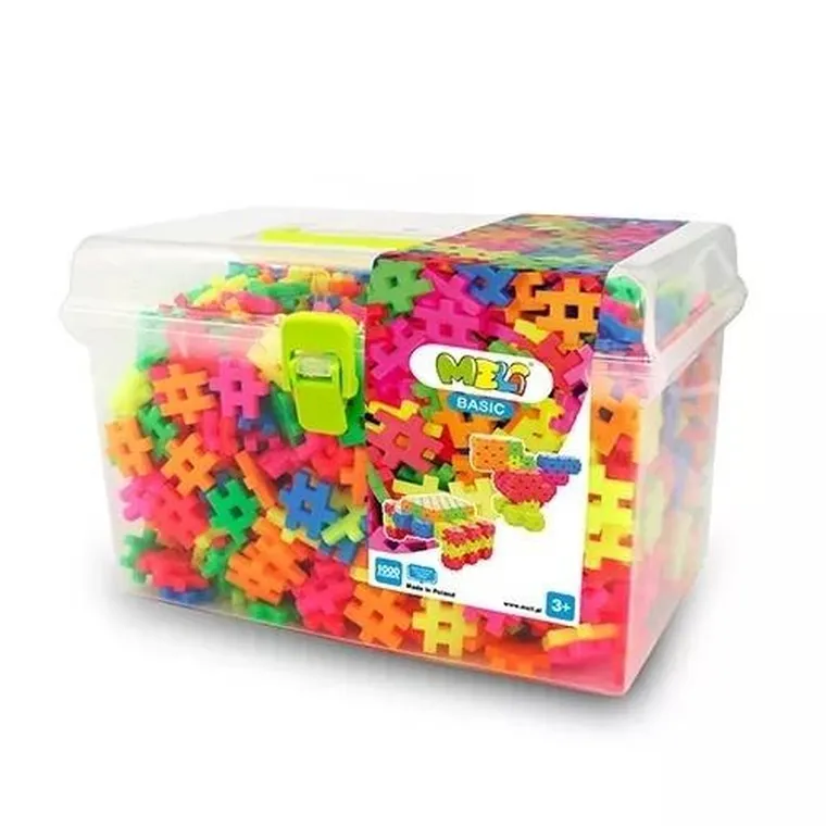 Meli, Basic, klocki, Neon Travel Box, 1000 elementów