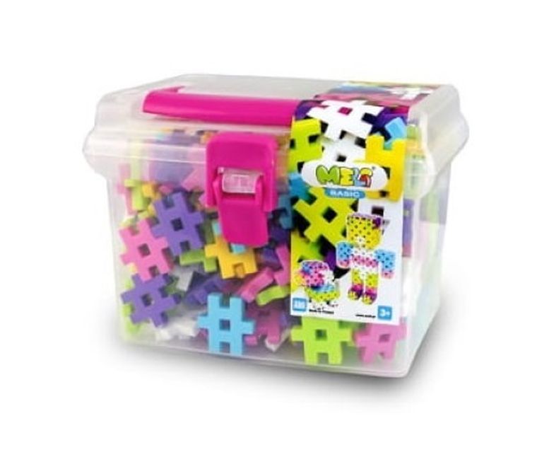 Meli, Basic Pink, klocki, travel box 250 elementów