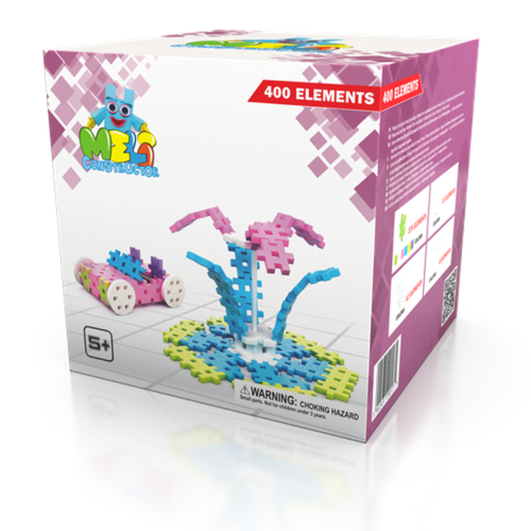 Meli, Constructor Girls, klocki konstrukcyjne, 400 elementów