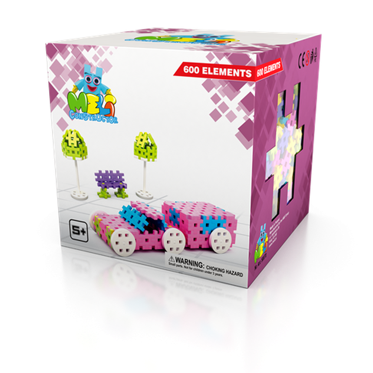 Meli, Constructor Girls, klocki konstrukcyjne, 600 elementów