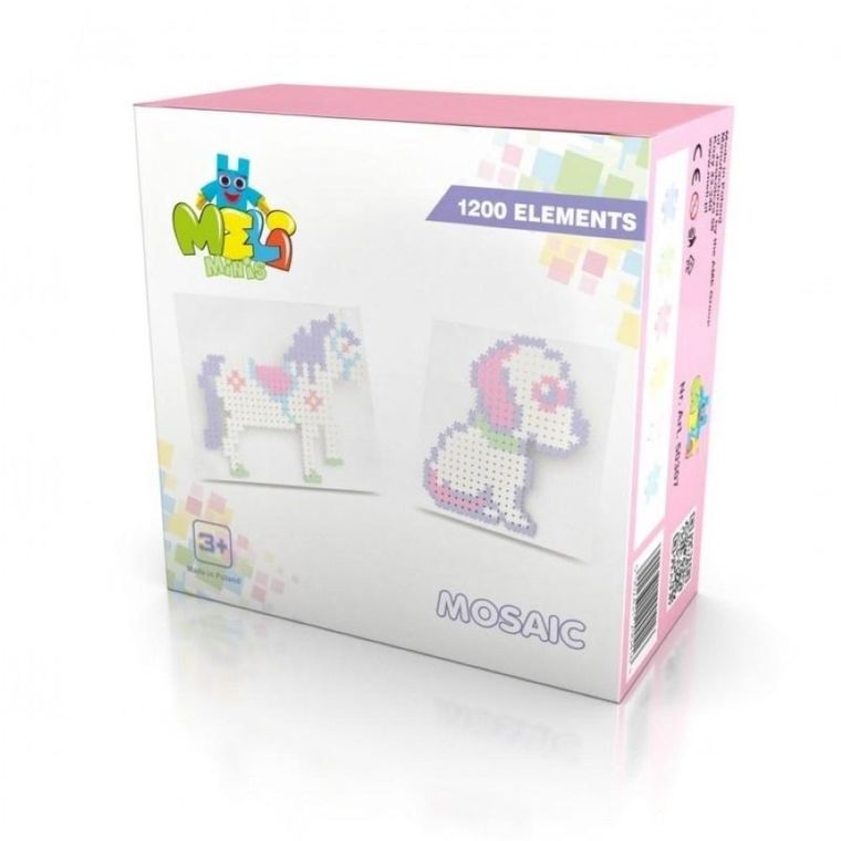 Meli, klocki, pastelowe, 1200 elementów