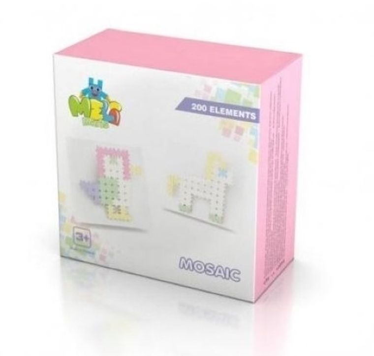 Meli, klocki, pastelowe, 200 elementów