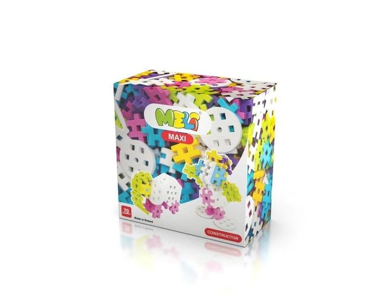 Meli, Maxi Constructor, klocki, Pink, 70 elementów