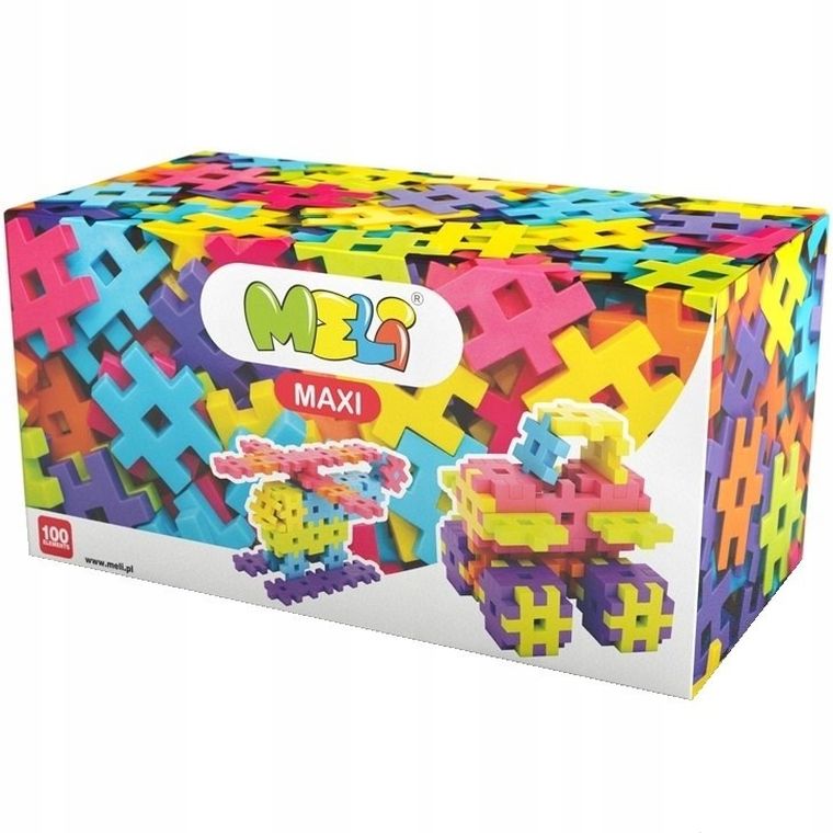 Meli, Maxi, klocki konstrukcyjne, 100 elementów