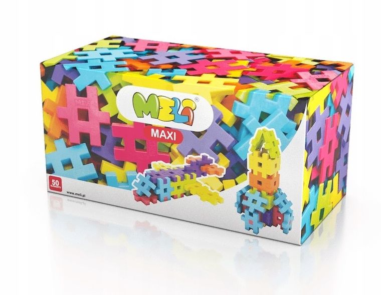 Meli, Maxi, Klocki konstrukcyjne, 50 elementów