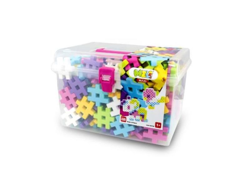 Meli, Maxi Pink Travel Box, klocki, 230 elementów