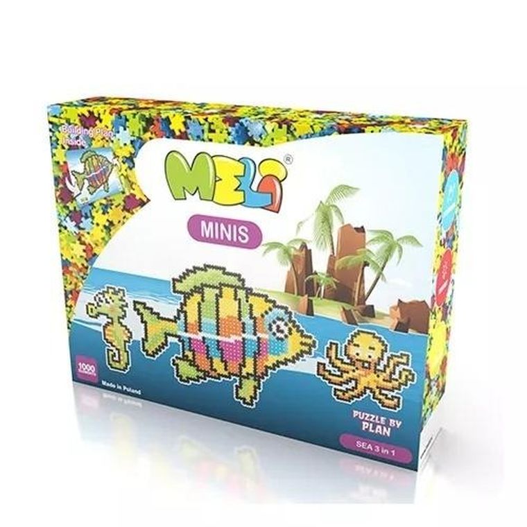 Meli, Minis, klocki, Sea, 3w1