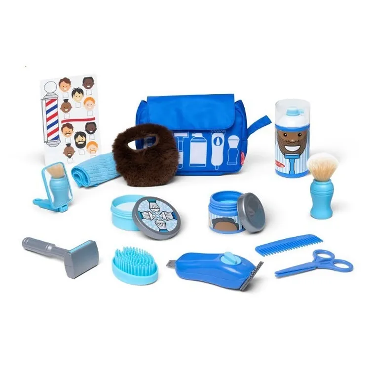 Melissa & Doug, Barber Shop, zestaw fryzjerski, 16 elementów