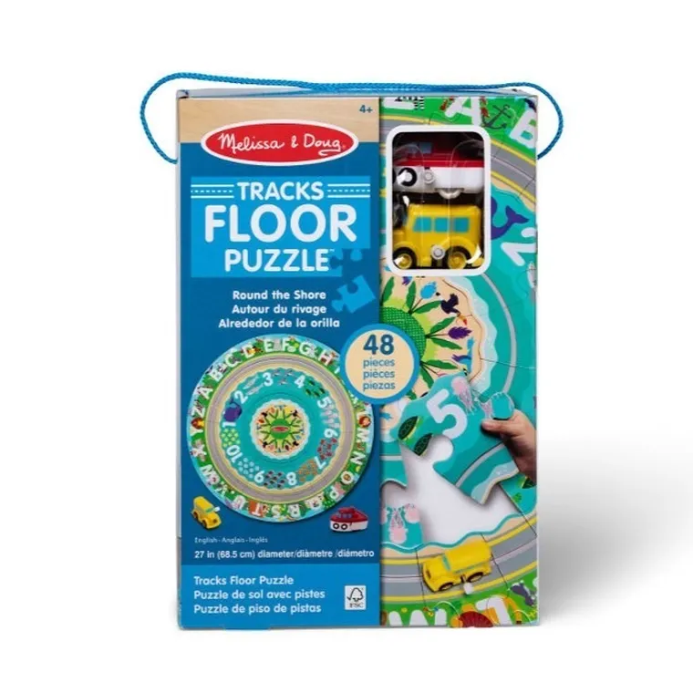 Melissa & Doug, Rround the Shore, puzzle podłogowe, 48 elementów