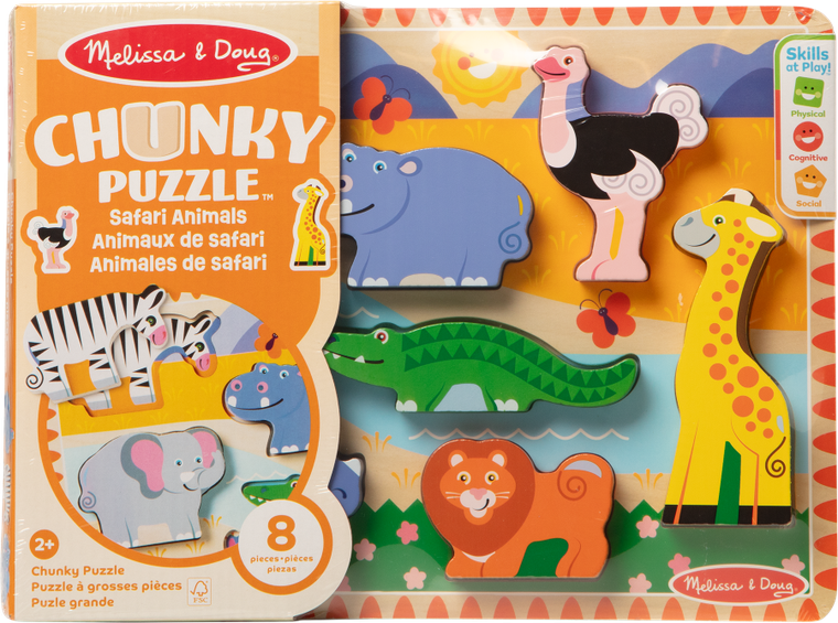 Melissa & Doug, Safari, drewniana układanka