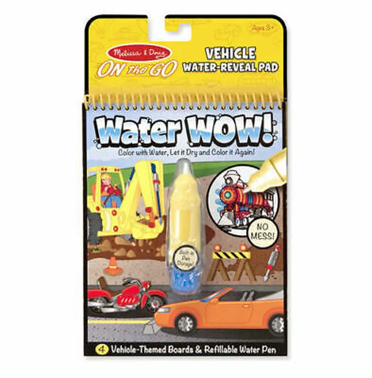 Melissa & Doug. Wielorazowa wodna kolorowanka. Pojazdy