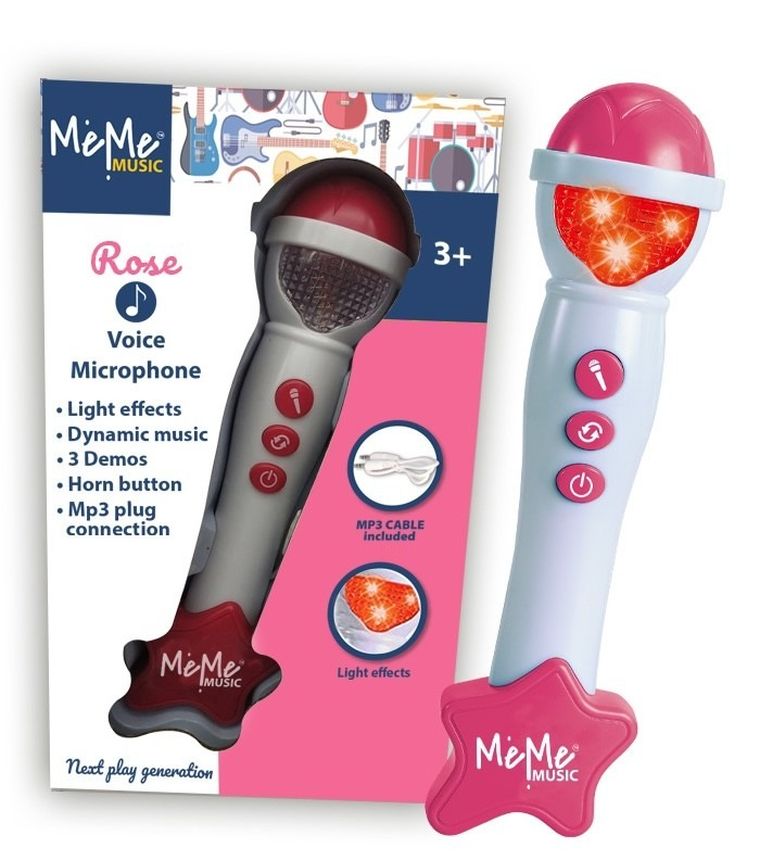 MeMe, mikrofon elektroniczny, różowy