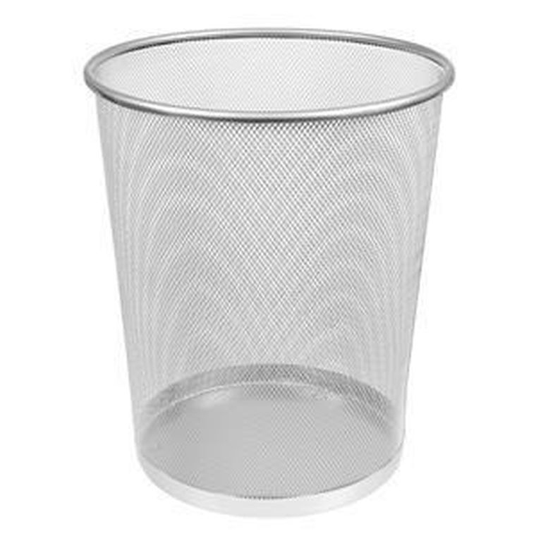 Memobe, kosz na śmieci biurowy, srebrny, 29,5-34,5 cm