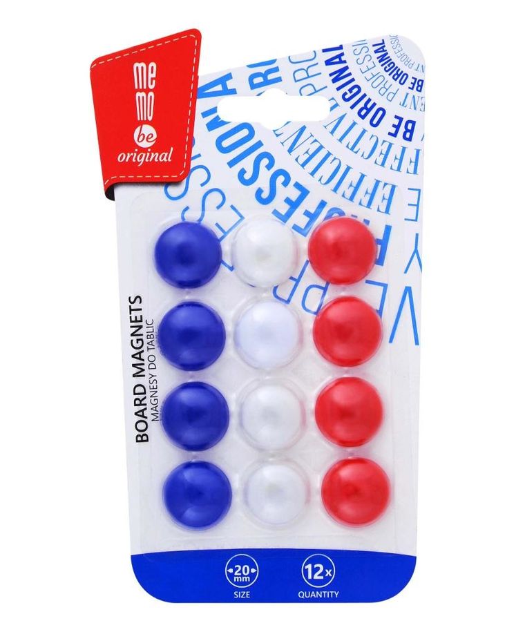 Memobe, magnesy do tablic, 12 szt.