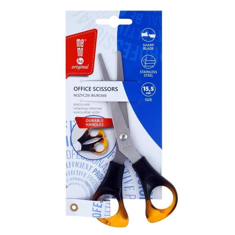 Memobe, nożyczki, bursztynowe, 15,5 cm