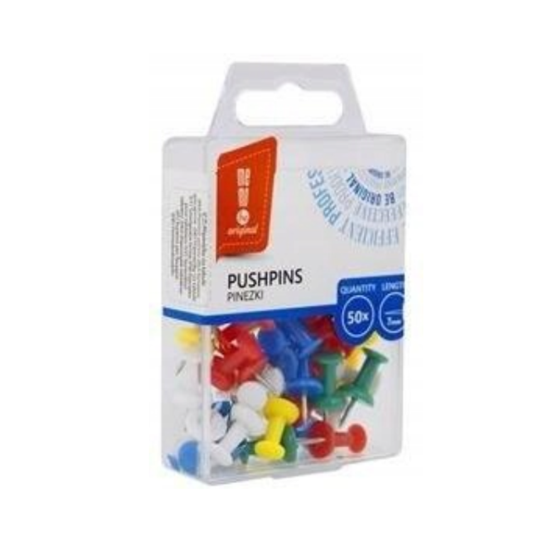 MemoBe, pinezki do tablic, beczułki, 7 mm, 50 szt.