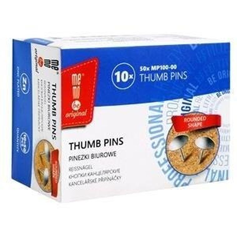 Memobe, pinezki srebrne, 10-50 szt.