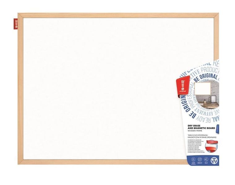 Memoboards, tablica suchościeralna magnetyczna, rama drewniana, 40-60 cm