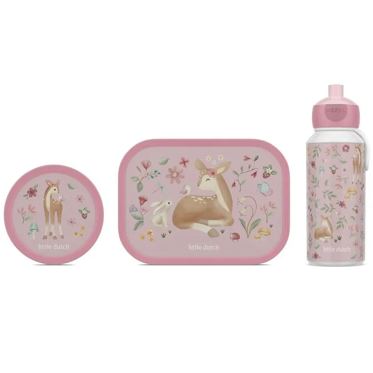 Mepal, Campus, lunchbox, bidon i pojemnik na owoce, zestaw, Fairy Garden