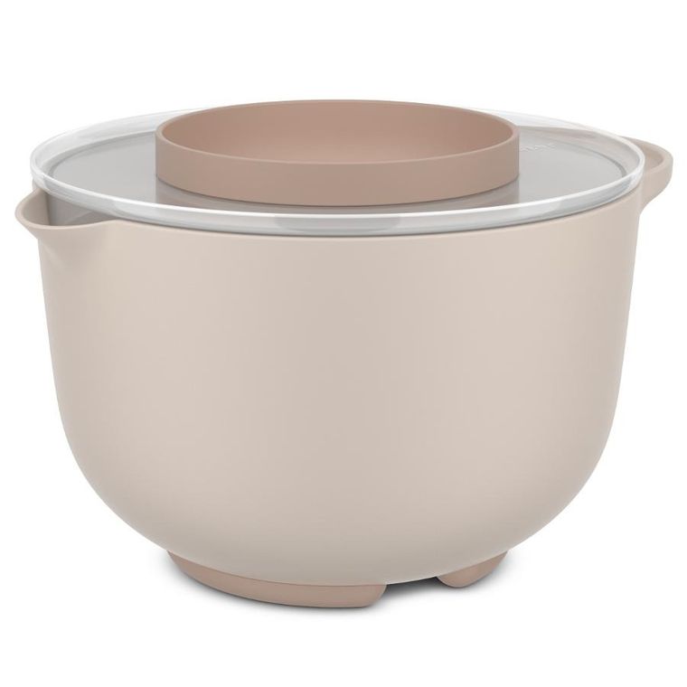 Mepal, Chef It, miska do miksowania z pokrywą odporną na rozchlapywanie, Chalk, 3000 ml