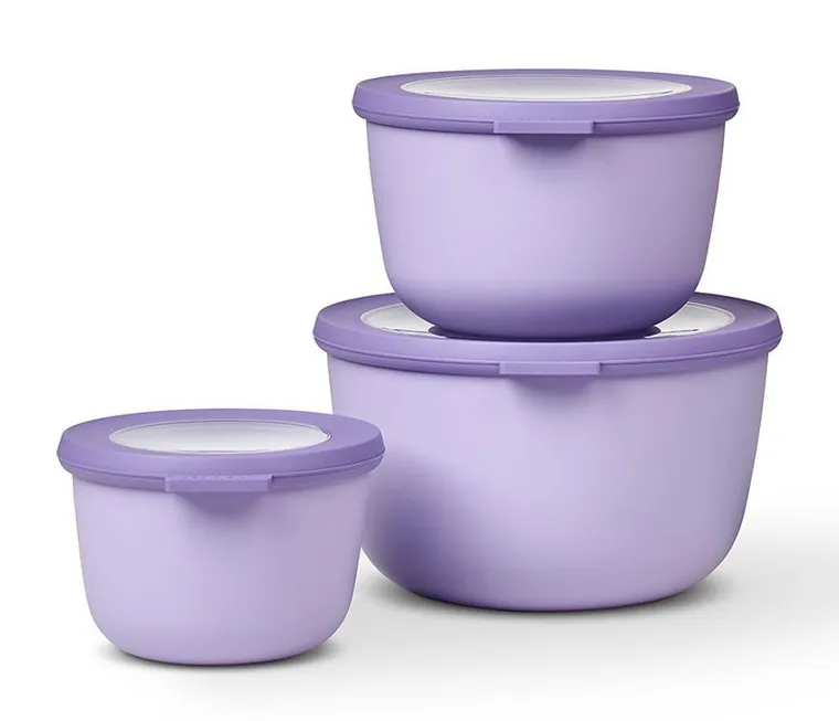 Mepal, Cirqula, zestaw 3 misek, okrągła, Nordic Lilac, 500+1000+2000 ml