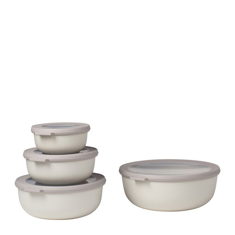 Mepal, Cirqula, zestaw 4 misek, okrągła, Nordic White, 350+750+1250 ml