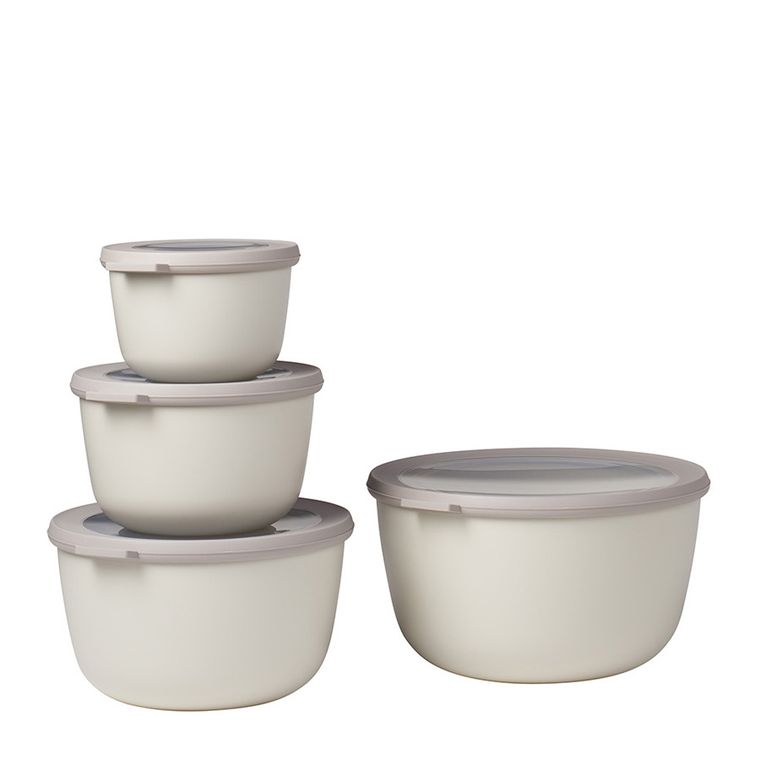 Mepal, Cirqula, zestaw 4 misek, okrągła, Nordic White, 500+1000+2000+3000 ml