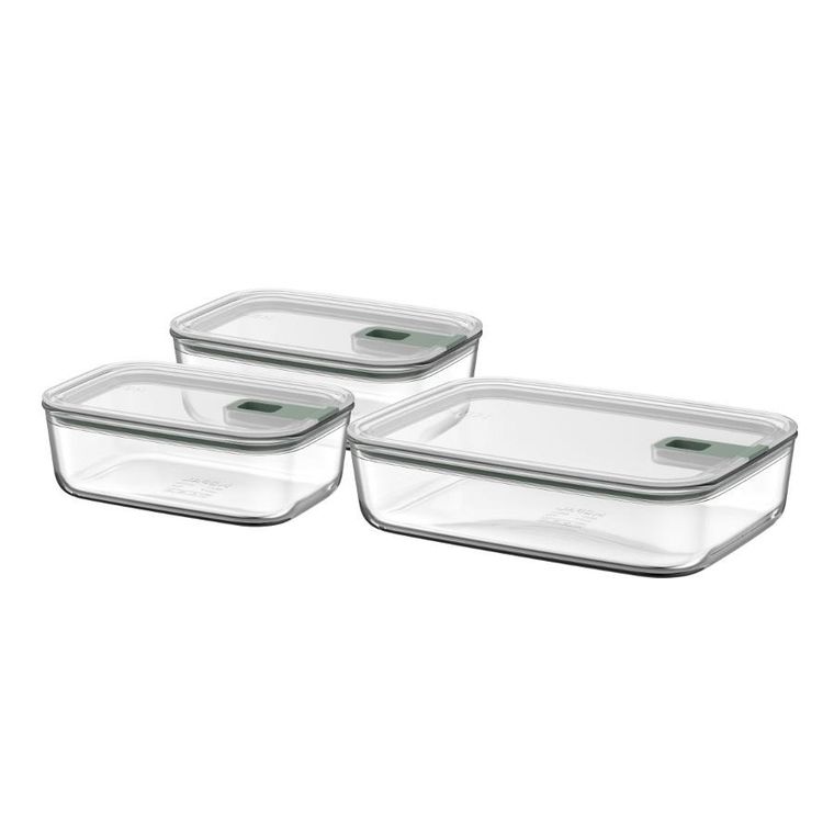Mepal, EasyClip 2.0, zestaw trzech pojemników szklanych, 2-1000 ml, 2250 ml