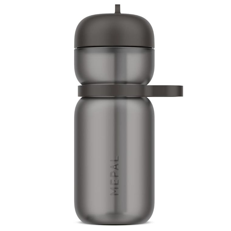Mepal, Flip Active, bidon sportowy ze słomką, Graphite Black, 600 ml