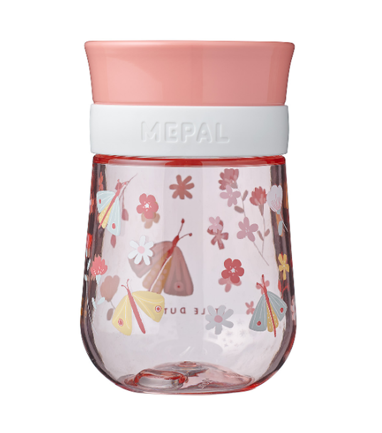 Mepal, Mio, Flowers & Butterflies, kubek treningowy do nauki picia, 300 ml