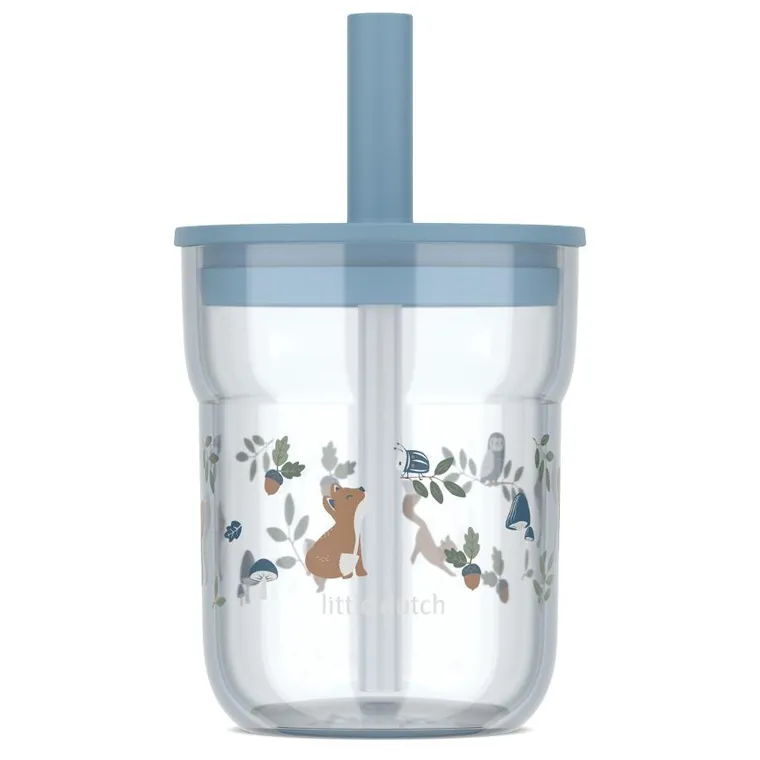 Mepal, Mio, Forest Friends, szklanka dziecięca ze słomką, 12m+, 250 ml