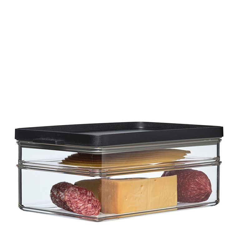 Mepal, Omnia, pojemnik na wędliny i sery, Nordic Black, 500+1200 ml