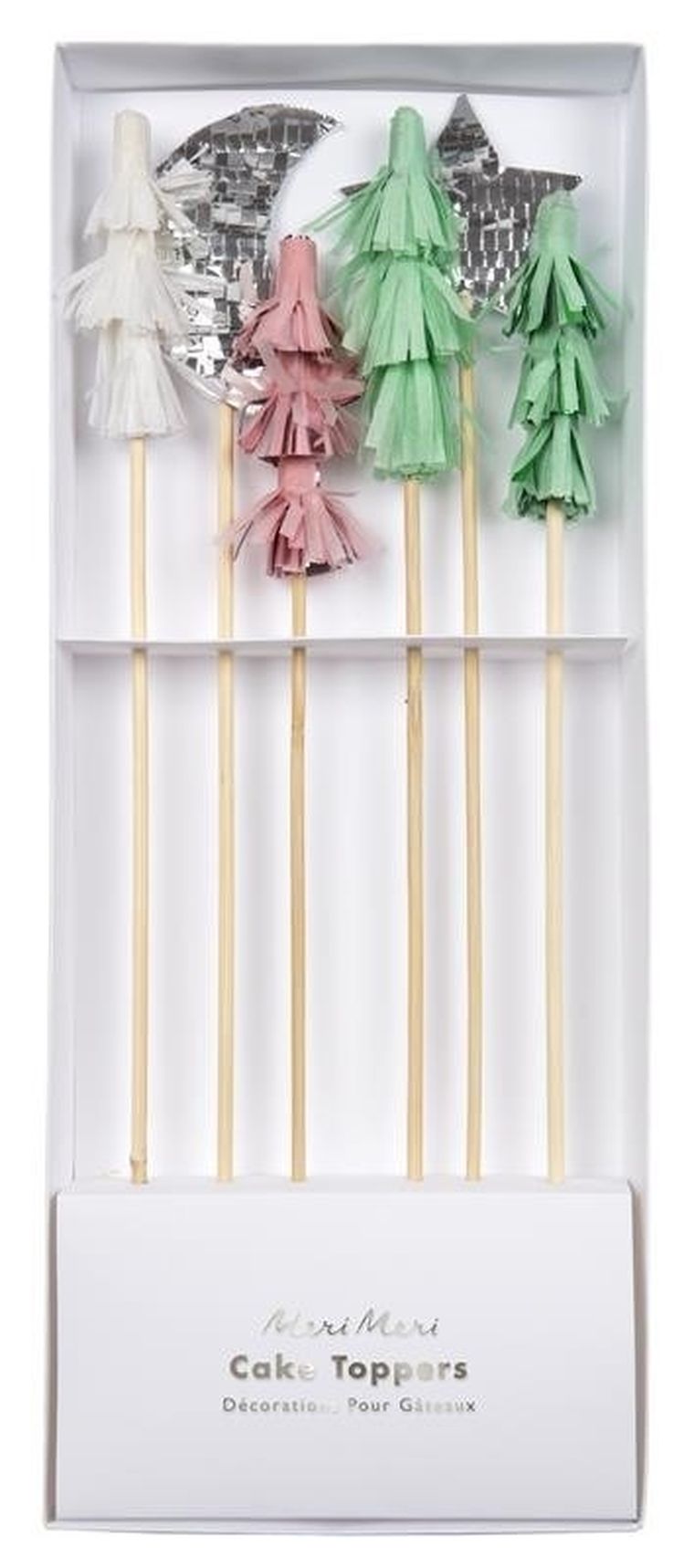 Meri Meri, toppery do ciasta, Choinki, gwiazdka i księżyc