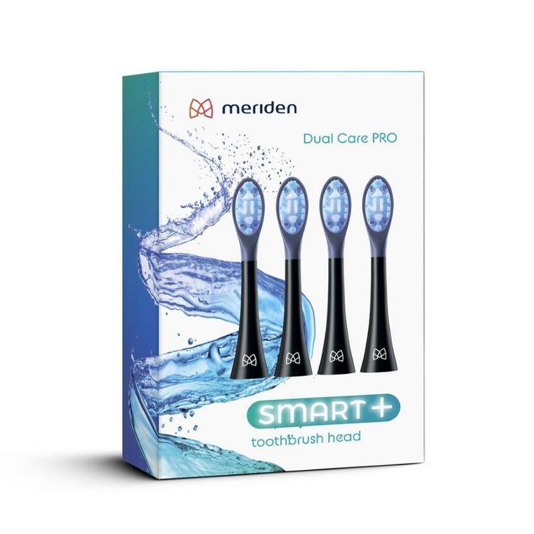 Meriden, Sonic+ Smart+ Dual Care PRO, końcówki, czarne, 4 szt.