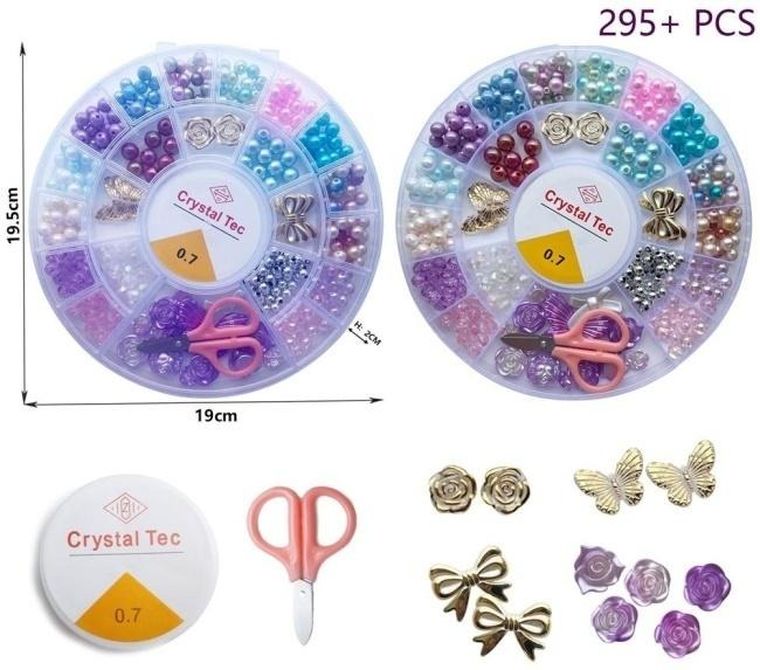 Merkpol, Crystal Tec 0.7, koraliki, 295 szt.