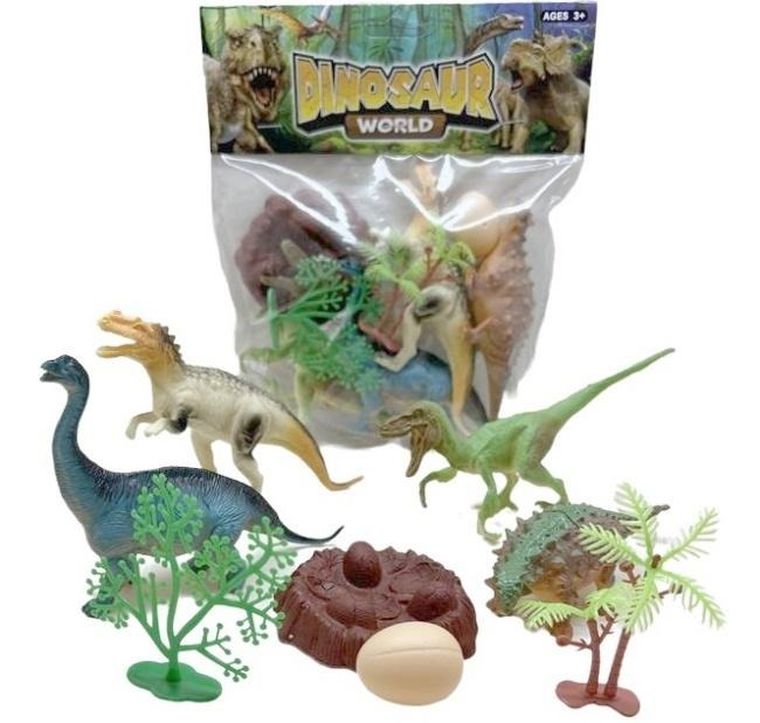 Merkpol, dinozaury, zestaw figurek z jajem