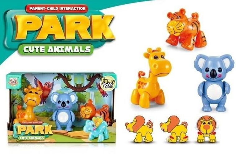 Merkpol, dzikie zwierzęta, zestaw figurek, 3 szt.