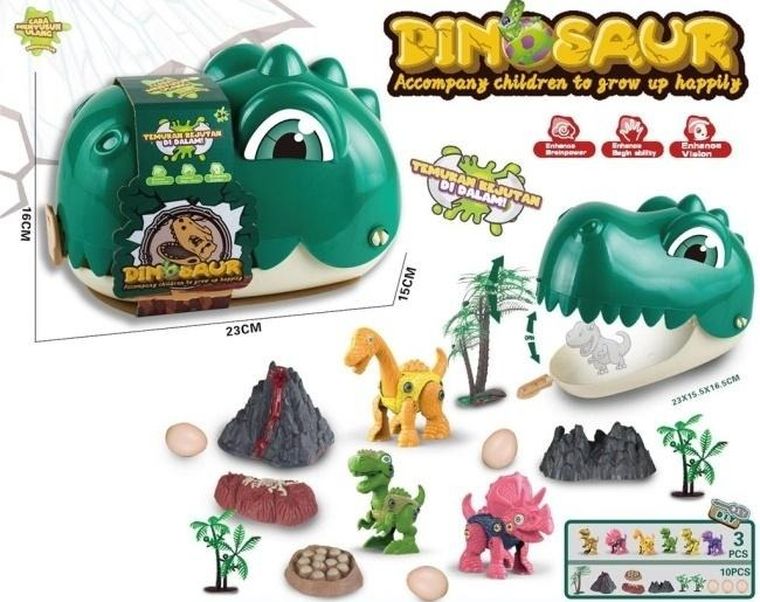 Merkpol, Głowa dinozaura z figurkami i akcesoriami