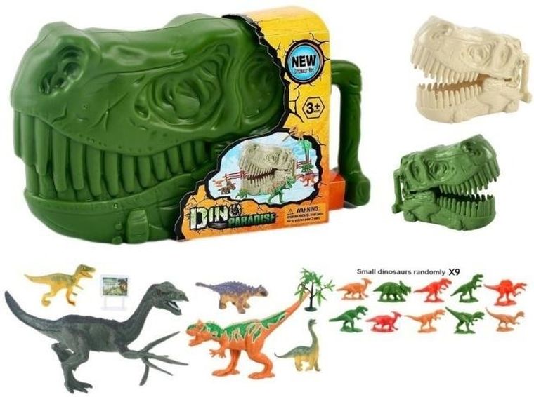 Merkpol, Głowa dinozaura z figurkami i akcesoriami