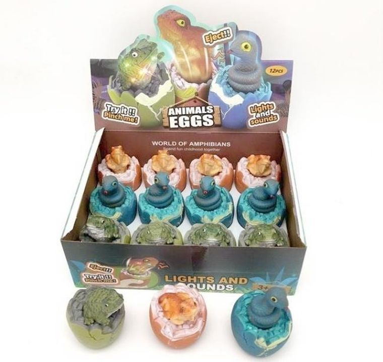 Merkpol, gniotek z dźwiękiem, dinozaur w jajku, 1 szt.