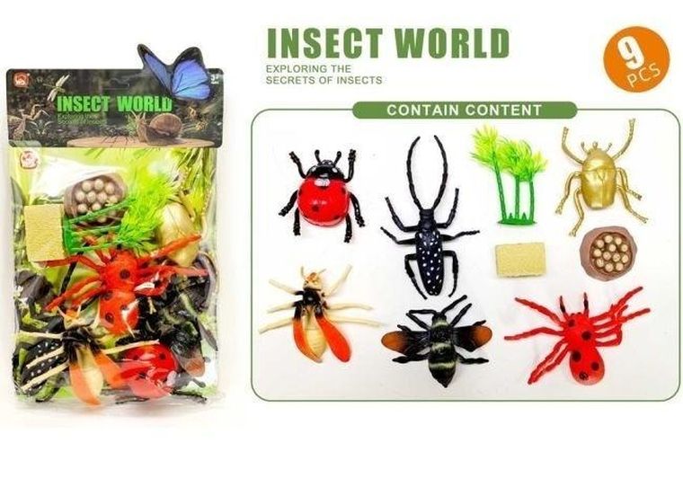 Merkpol, insekty, zestaw figurek, 9 szt.