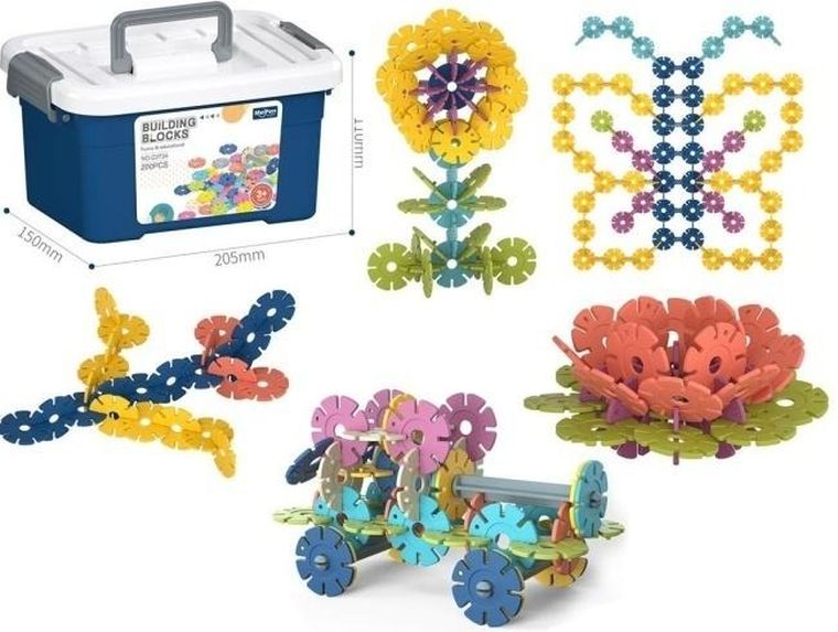 Merkpol, klocki konstrukcyjne, 200 elementów