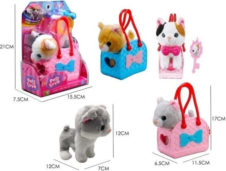 Merkpol, kotek w torebce, maskotka, 1 szt.