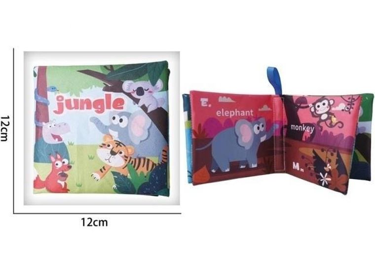 Merkpol, książeczka sensoryczna, zwierzęta dzikie, dżungla