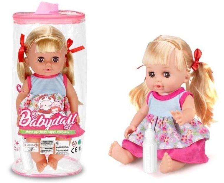 Merkpol, lalka bobas z butelką, 35 cm