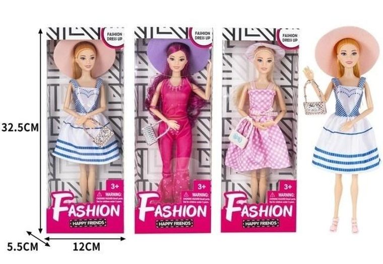 Merkpol, lalka w kapeluszu, 32,5 cm, 1 szt.