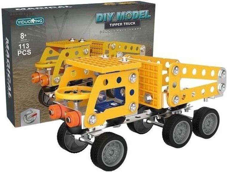 Merkpol, metalowe klocki konstrukcyjne, 113 elementy