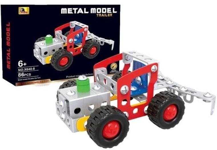 Merkpol, metalowe klocki konstrukcyjne, 24 elementów