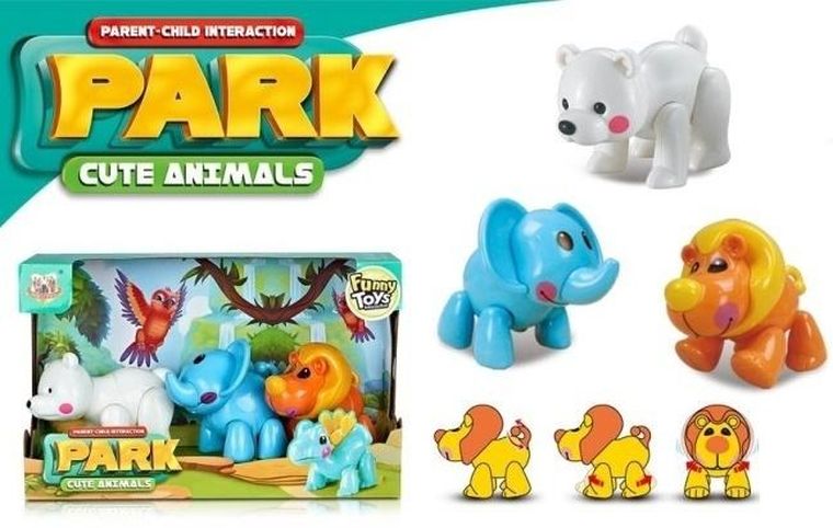 Merkpol, park, zestaw ruchomych figurek, 3 szt.